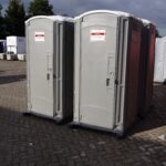 2 stuks toiletbox met spoeling grijs