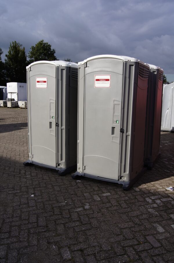 2 stuks toiletbox met spoeling grijs